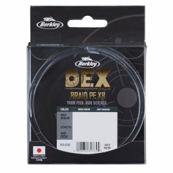 FIR TEXTIL BERKLEY DEX BRAID X8 PE GREEN 0.08MM 6.8KG 300M