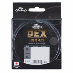 FIR TEXTIL BERKLEY DEX BRAID X8 PE GREEN 0.08MM 6.8KG 300M