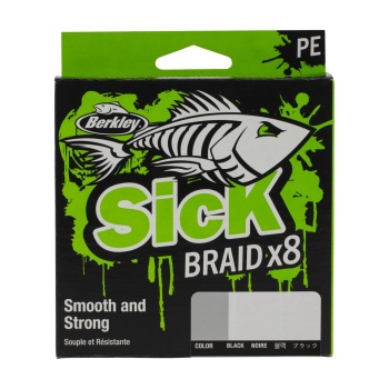 FIR TEXTIL BERKLEY SICK BRAID X8 150M/165YD, 0,10MM, 7,5KG/16LB BLACK - Img 7