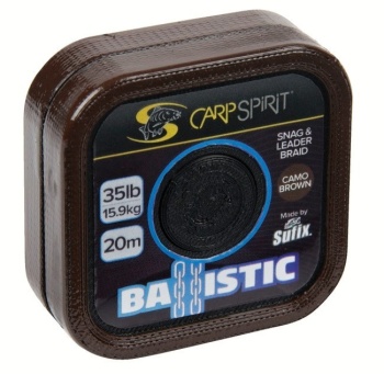 FIR TEXTIL CARP SPIRIT BALLISTIC 20M 45LB/CAMO BROWN