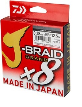 FIR TEXTIL DAIWA J-BRAID GRAND X8 GREY 0.20MM/16KG/135M