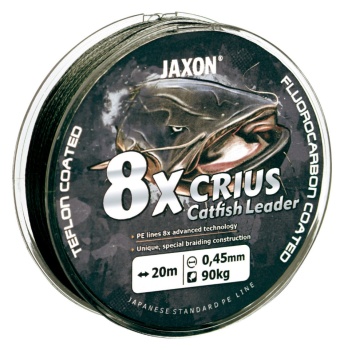 FIR TEXTIL JAXON CRIUS PE X8 CATFISH LEADER BLACK 20m 0.65mm 130kg