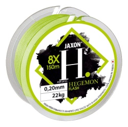 FIR TEXTIL JAXON HEGEMON 8X FLASH 150M 0.06MM 4KG VERDE FLUO