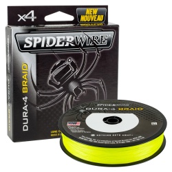 FIR TEXTIL SPIDERWIRE DURA BRAID X4 150M 165YD 0.40MM 45KG 99LB YELLOW