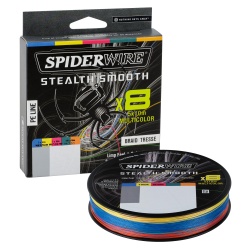 FIR TEXTIL SPIDERWIRE STEALTH SMOOTH8 X8 PE BRAID 300M 327YD 0.39MM 46.3KG 102LB MULITI