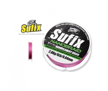 FIR TEXTIL SUFIX NANO BRAID 100M 0.06MM / 3.3KG / 7LB / PINK