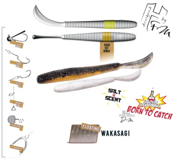 GRUB HERAKLES LEFTAIL WORM 3.4 8.6cm FLOATING Wakasagi