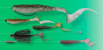 GRUB JACKALL RHYTHM 2.4INCH CHARTREUSE BACK BLACK 4BUC / PL - Img 2