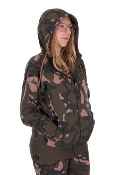 HANORAC FOX WOMENS ZIPPED CAMO HOODIE - SZ M 12-14 - Img 4