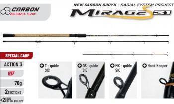 LANSETA COLMIC MIRAGE S31 SPECIAL CARP 3.00M MH 70GR 2+2BUC - Img 2