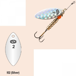 LINGURITA ROTATIVA 1 4GR SWIMY INLINE SPINNER WILLOW I02 SILVER
