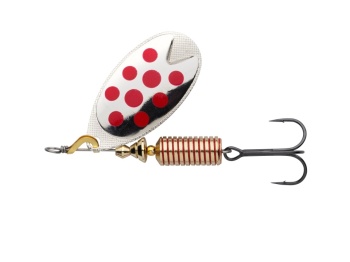 LINGURITA ROTATIVA ABU GARCIA FAST ATTACK 4CM / 4.5GR LF SILVER / RED DOTS