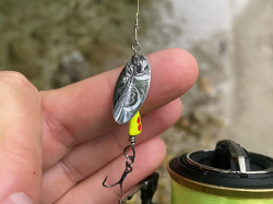 LINGURITA ROTATIVA RTB INLINE SPINNER #1 1.6G #03 SILVER BLADE