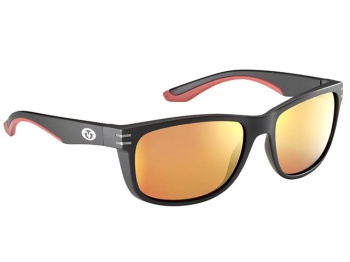 OCHELARI SOARE FLYING FISHERMAN DOUBLE HEADER MATTE BLACK AMBER RED MIRROR