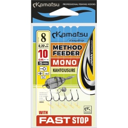 RIG METHOD FEEDER PE FAST STOP KAMATSU KANTOUSURE MONOFILAMENT 5BUC 10CM, NR.10, 0.20MM