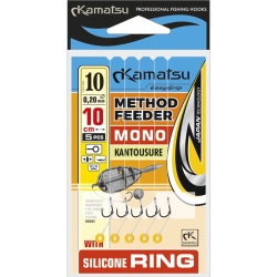 RIG METHOD FEEDER PE INEL SILICON KAMATSU KANTOUSURE MONOFILAMENT 5BUC 10CM, NR.12, 0.18MM