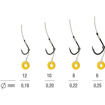 RIG METHOD FEEDER PE INEL SILICON KAMATSU KANTOUSURE MONOFILAMENT 5BUC 10CM, NR.12, 0.18MM - Img 2