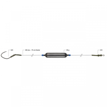 RIG SOMN 80CM 36.3KG KONGER DREAD CAT® 2 CARLIGE HAKAMI 6/0 1BUC