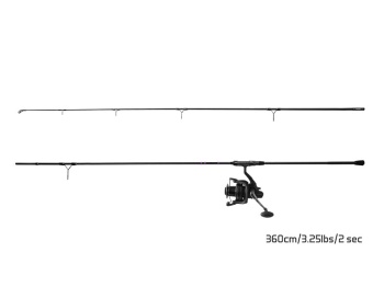 SET LANSETA CRAP DELPHIN CORSA BLACK 360CM 3.25LBS 2 TR + MULINETA DELPHIN CORZAR 8T - Img 2