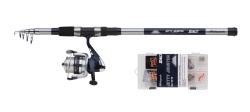 SET LANSETA SHAKESPEARE SALT JETTY JOUSTER TELE 8FT/2.40M 20-60G + MULINETA 4000