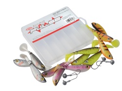 SET SHADURI BERKLEY PULSE SHAD BOX 11CM INCL JIGHEADS 12 / 4PS
