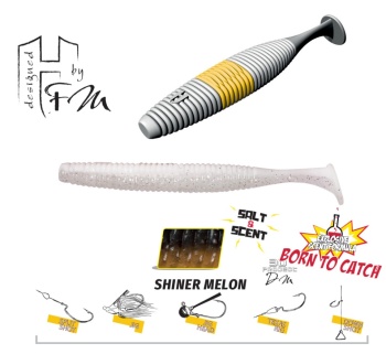 SHAD FAT HERAKLES-OW105 4.2 10.5cm Shiner Melon