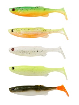 SHAD SAVAGE GEAR FAT MINNOW T-TAIL 9CM 7G DARKWATER MIX 5BUC/PL