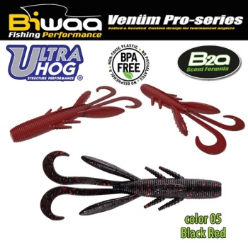 SHAD ULTRA HOG 4 10CM 05 BLACK & RED 8BUC/PLIC