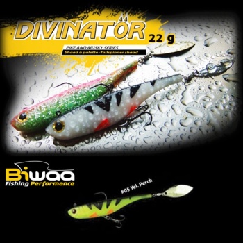 SPINNERTAIL BIWAA DIVINATOR MEDIUM 18CM 35GR 05 YELLOW PERCH