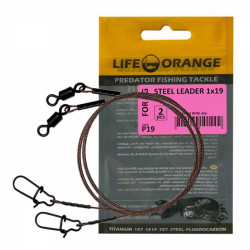 STRUNA OTEL ORANGE 18KG 20CM 0.41MM STEEL LEADER