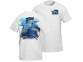 TRICOU FLYING FISHERMAN SAILFISH FRENZY WHITE