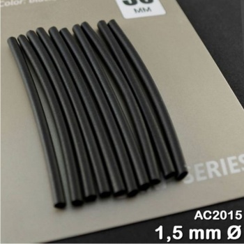 TUB TERMORETRACTABIL ORANGE SHRINK TUBE NEGRU 1.5MM 5CM 10BUC - Img 3