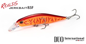 VOBLER DUO REALIS JERKBAIT 85F 8.5CM 7.3GR ASAZ399 GUNMETAL M GOLD TIGER - Img 2