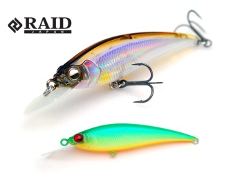 VOBLER RAID LEVEL SHAD SPRINTER 68SR 68MM 5.6GR 001 LIME CHART