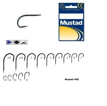 CARLIG MUSTAD BLEU FORJAT REVERS ROTUND NR.2/0 7BUC/PL