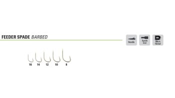 CARLIG MUSTAD FEEDER SPADE BARBED MAR.16 15BUC/PL - Img 2