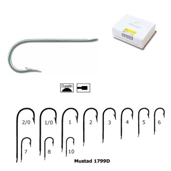 CARLIG MUSTAD TIJA LUNGA PROTECTIE ANTICOROZIVA NR 6 1799D.6 - 10BUC/PL