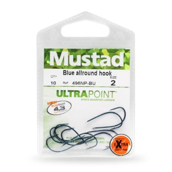 CARLIG MUSTAD ULTRAPOINT BLEU FORJAT REVERS ROTUND 10BUC/PL - Img 2