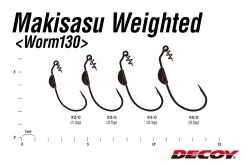 CARLIGE OFFSET DECOY WORM 130 MAKISASU LESTAT NR.3/0 2.0GR 4BUC/PLIC