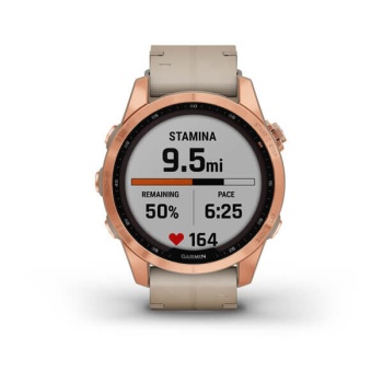 CEAS GARMIN FENIX 7S SAPPHIRE SOLAR ROSE GOLD TI / PIELE 42MM - Img 5