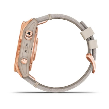 CEAS GARMIN FENIX 7S SAPPHIRE SOLAR ROSE GOLD TI / PIELE 42MM - Img 11