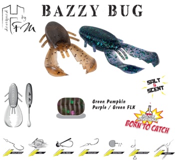 CREATURA HERAKLES BAZZY BUG 3.2 8cm Green Pumkin Purple/Green Flk
