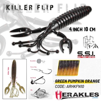 CREATURA HERAKLES KILLER FLIP 4 10cm GREEN PUMPKIN ORANGE