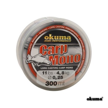 FIR MONOFILAMENT OKUMA CARP MONO 033MM/7,3KG/300M