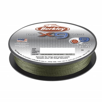 FIR TEXTIL BERKLEY X9 BRAID LOW VIS GREEN 0,25MM/27KG/150M