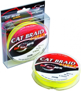 FIR TEXTIL CAT SPIRIT CAT BRAID LINE PRINCIPALA 38 KG 0,40MM 200M GALBEN