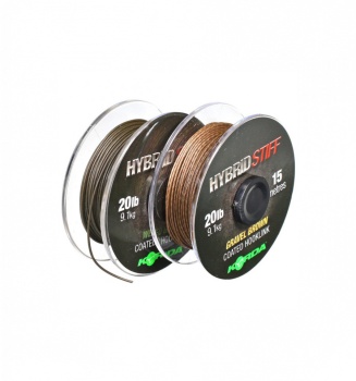 FIR TEXTIL KORDA HIBRID STIFF GRAVEL BROWN 20M/20LBS