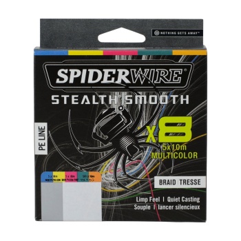 FIR TEXTIL SPIDERWIRE STEALTH SMOOTH8 X8 PE BRAID 600M 654YD 0.23MM 23.6KG 52LB MULITI - Img 4