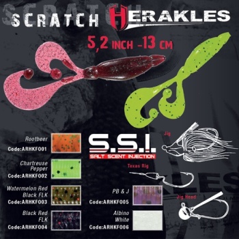 GRUB HERAKLES SCRATCH 5.2 13cm WATERMELON RED FLK