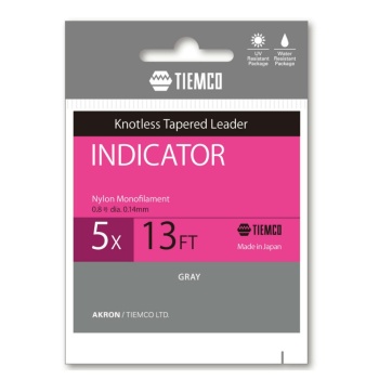 INAINTAS FLY TIEMCO INDICATOR TAPERED LEADER 13FT 4X